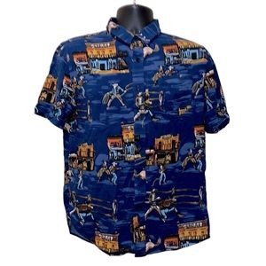 AMERICAN RAG Old West~Cowboy Button Shirt